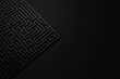 © aurora72 - Dark maze top view. Elegant geometric pattern background. Business concept of find right way. 3d render. 3d illustration.