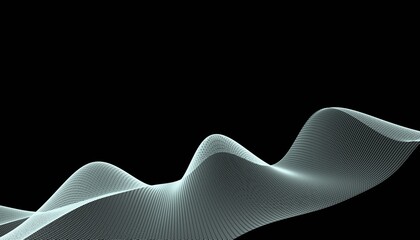 Poster - Abstract 3d mesh wave background. Futuristic technology style. Elegant background for business presentations.