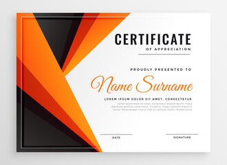 Wall Mural - orange multipurpose diploma certificate template design