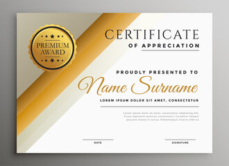 modern diploma certificate template in stylish theme