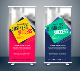 Wall Mural - abstract business standee roll up banner design