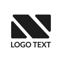 Poster - abstract monogram letter n logo template