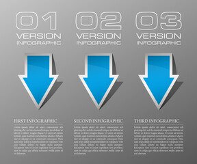Aufkleber - Set of origami vector arrow banners with shadow for websites or business design