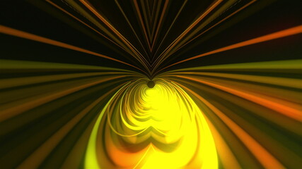 Poster - Colorful tunnel with lines, computer generated. 3d rendering abstract backdrop. Flight inside a stript corridor