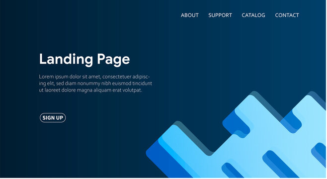 Modern website layout. Business background.