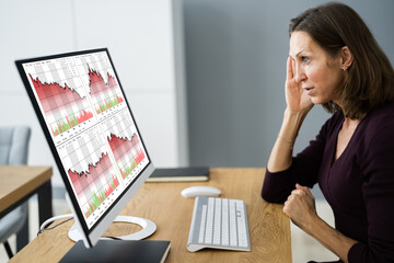 Poster - Sad Unhappy Trader And Stock Broker