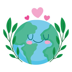 Sticker - save the world with ecological and environment cartoon