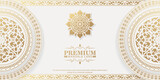 Luxury white mandala background concept