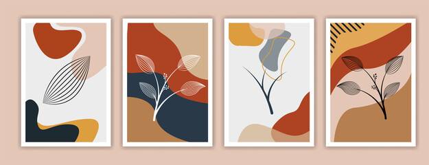 Poster - Collection of abstract background designs, summer sale, social media promotional content. Vector illustration. modern abstrak  pastel color.