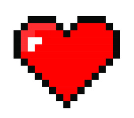 Aufkleber - The heart shape symbol isolated on white background. Metaphorical or symbolic ideograph of love and affection.