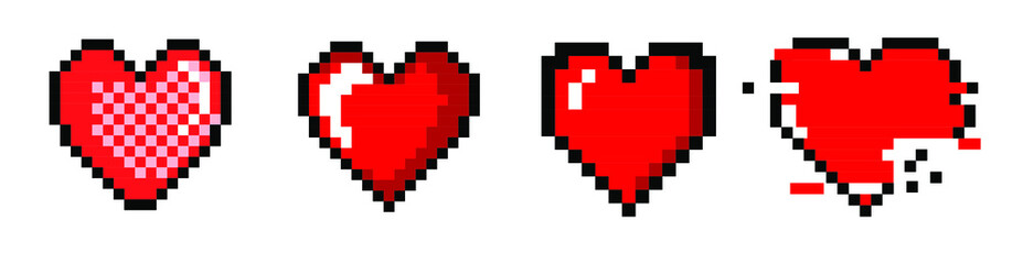 Aufkleber - The heart shape symbol isolated on white background. Metaphorical or symbolic ideograph of love and affection.