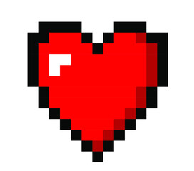 Aufkleber - The heart shape symbol isolated on white background. Metaphorical or symbolic ideograph of love and affection.