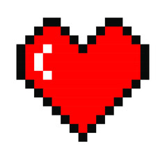 Aufkleber - The heart shape symbol isolated on white background. Metaphorical or symbolic ideograph of love and affection.
