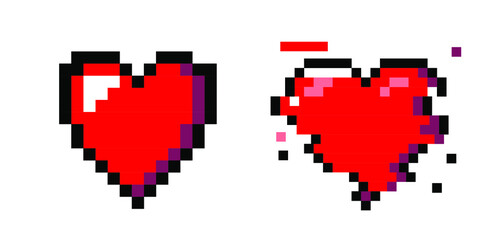 Aufkleber - The heart shape symbol isolated on white background. Metaphorical or symbolic ideograph of love and affection.