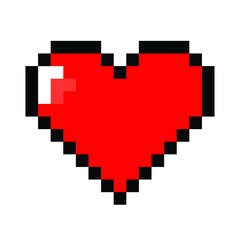Aufkleber - The heart shape symbol isolated on white background. Metaphorical or symbolic ideograph of love and affection.