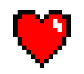 Aufkleber - The heart shape symbol isolated on white background. Metaphorical or symbolic ideograph of love and affection.