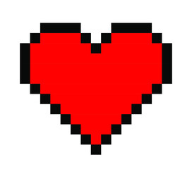 Aufkleber - The heart shape symbol isolated on white background. Metaphorical or symbolic ideograph of love and affection.