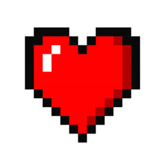 Aufkleber - The heart shape symbol isolated on white background. Metaphorical or symbolic ideograph of love and affection.