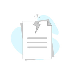 Poster - document file has been corrupted concept illustration flat design icon, sign, symbol. stock vector e