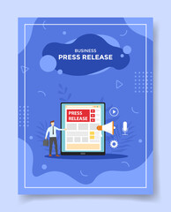 Poster - press release concept for template of banners, flyer, books cover, magazine