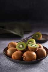 Poster - fresh ripe kiwi fruit for healthy eating