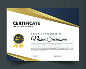 Wall Mural - Professional unique certificate and diploma template