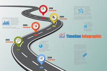 Business Roadmap Timeline Infographic Icons Designed For Abstract Background Template Milestone Element Modern Diagram Process Technology Digital Marketing Data Presentation Chart Vector Illustration