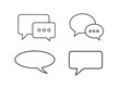 © Alano Design - Set of Chat icon. Speech Bubble icon isolated on white background. Flat design. Vector illustration.