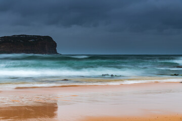 wet weather sunrise seascape