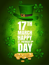 St. Patrick S Day. Vector Illustration For Design With Clover. Template Design Banner On St. Patrick's Day. Vector Illustration EPS10