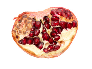 Canvas Print - Ripe red pomegranate on a white