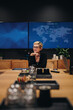 © Jacob Lund - Female entrepreneur taking lead in boardroom meeting.
