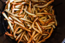 Simple Food Ingredients, French Fries Cooked In An Air Fryer
