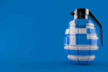 Wall Mural - Hand grenade with greek flag