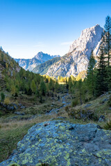  The Carnic Alps in a colorful autumn day