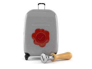 Sticker - Suitcase with wax seal stamp