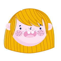 Sticker - cute face girl cartoon character children