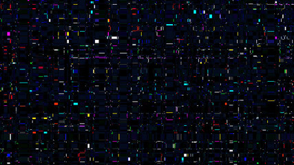 Fototapete - Glitch background. Unusual glitch vector backdrop. Computer screen error. Digital pixel noise. Television signal fail. Data decay. Monitor technical problem.