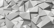 Abstract Silver Geometric Shapes. 3d Illustration, 3d Rendering