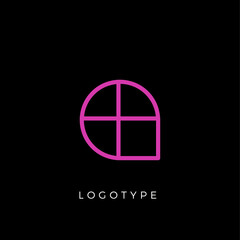 Poster - Geometric shape letter Q, line monogram, decorative logo concept, linear monogram for architecture office, minimal style vector logo.