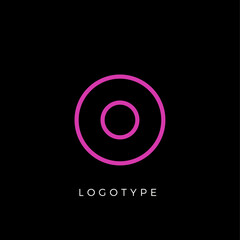 Poster - Geometric shape letter O, line monogram, decorative logo concept, linear monogram for architecture office, minimal style vector logo.