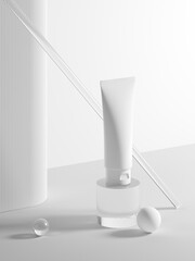 Poster - Abstract background minimal style for product branding presentation. Mock up scene and mock up product with empty space for text. 3d rendering
