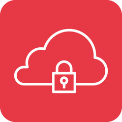 Wall Mural - Cloud Security Icon