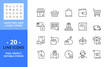 © spiral media - Line icons about shopping. Pixel perfect 64x64 and editable stroke