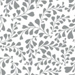 Seamless floral hearts pattern in ultimate grey