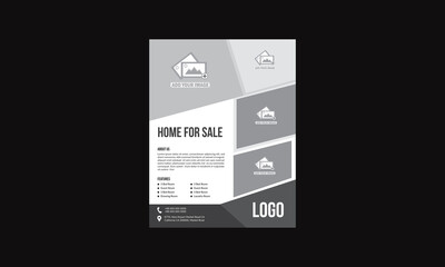 Canvas Print - Real Estate Flyer Template Fully Editable Design Very unique 