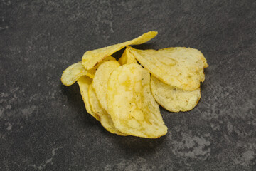 Wall Mural - Natural potato salted chips heap