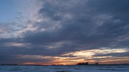 Wall Mural - Beautiful sunrise timelapse