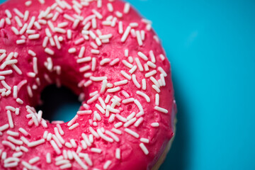 pink donuts on the pastel plate