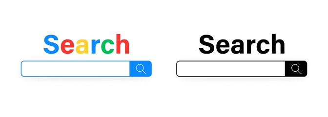 Poster - Browser search bar for UI. Internet window. Vector on isolated white background. EPS 10